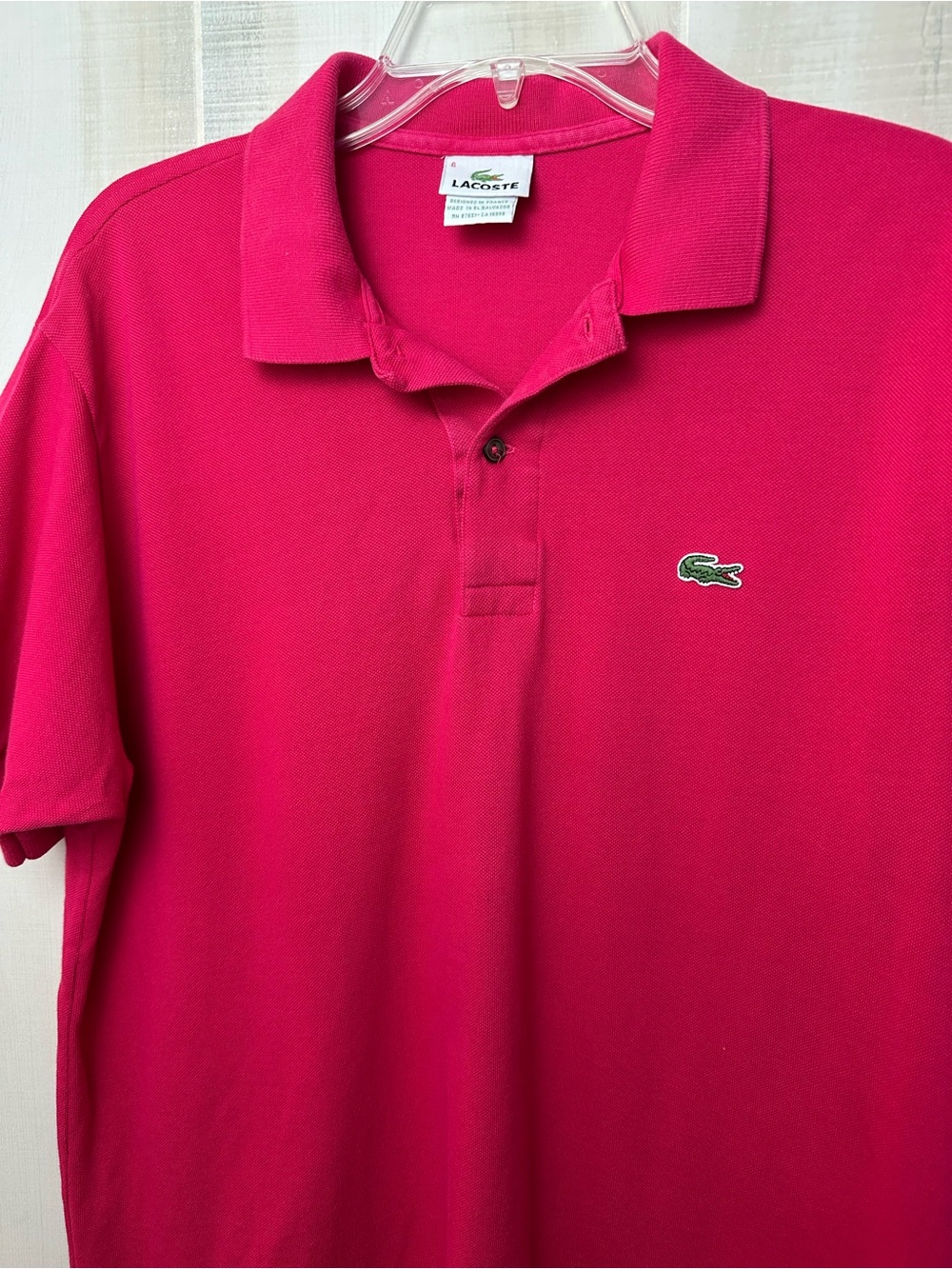 Lacoste Men's Polo Shirt in Deep Pink